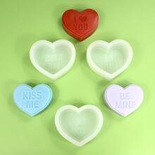 1pc Valentine's Day Series Letter Heart Shaped Aroma Candle Mold - White - View 6