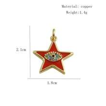 1件铜质微镶嵌锆石独特冰淇淋眼蝴蝶迷你吊坠，DIY手链、项链、耳环饰品配件 - 彩色 - 查看 16