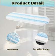 Replacement Mop Pads For O-Cedar H2Pro Flat Mop Machine Washable Reusable Microfiber 5 PCS White Compatible With O-Cedar H2pro Flat Mop - -白色的- - 查看 2