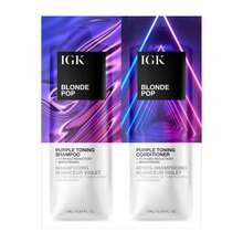 IGK BLONDE POP Purple Toning Shampoo | Brighten + Neutralize Brass | Vegan + Cruelty Free | - ColorA - View 1