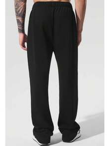 Alo Yoga Accolade Straight Leg Sweatpant (Unisex) - Black - View 9