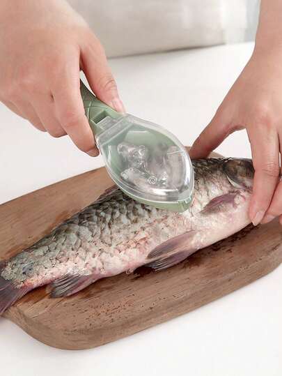 1入組家用鱼鳞刨帶蓋手動魚鱗刮刀