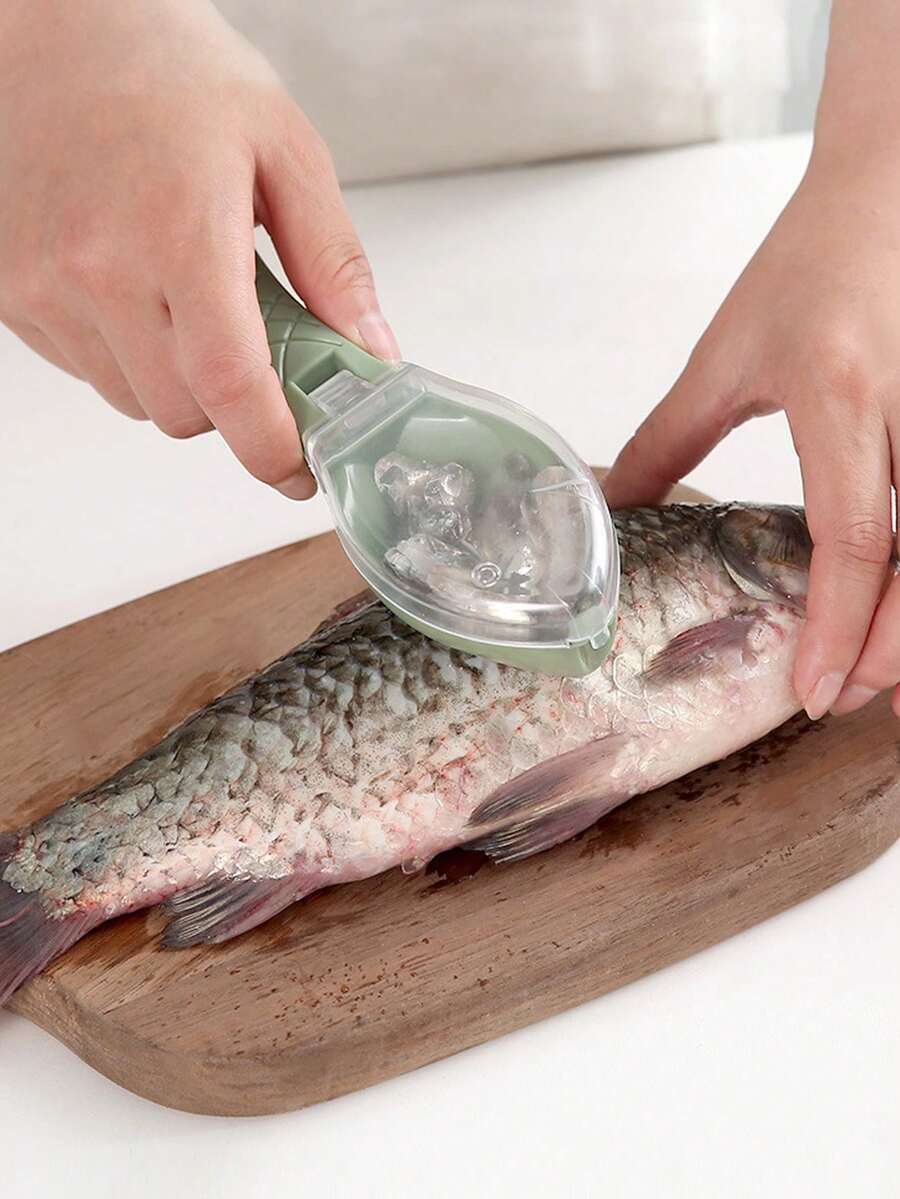 1入組家用鱼鳞刨帶蓋手動魚鱗刮刀 - 彩色 - 查看 1