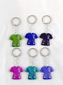 2D Flat, Adorable Dentist Uniform Keychain, Ideal For Dental Professionals And Friends, Waterproof Acrylic, Designed With Blue And Green Shirts And Dental Tools, Bag Accessory, Keychain Car Accessories Bag Charm School Cute Goth Y2k Halloween Accessories Teachers Day Christmas Gift Ideas Bag Lanyards With Id Holder Car Accessories Bag Charms - Multicolor - View 11