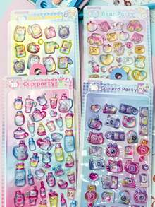 3D Crystal Embossed Wall Decor, Recommended Gift Item, Suitable For Toy, Phone Case Decoration, Cute Cartoon Design - Multicolor - View 1