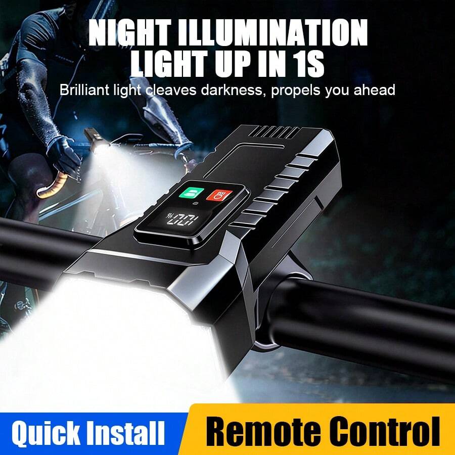 1PC USB Rechargeable Mountain Bike LED Front & Rear Light - Handlebar Mounted, High Brightness, Ideal For Night Riding - Multicolor - View 1