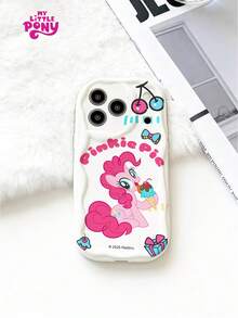 MY LITTLE PONY 官方授权小马宝莉可爱米色波浪纹手机壳，卡通图案，防震软壳，兼容 17 Pro Max、17 Pro、17 Air、16 Pro Max、14、15 Pro、16 Plus、13、12、11 - 白色 - 查看 3