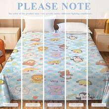 Cartoon Animal Plaid Printed Flannel Blanket - Soft & Comfortable, Suitable For Travel, Camping, Sofa, Bedding - Modern Minimalist Cartoon Print, Comfortable Bedding Accessory For All Seasons, Versatile - Multicolor - View 10