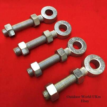 20MM GATE HINGES HANGERS WROUGHT IRON ADJUSTABLE ZINC METAL FIXINGS FITTINGS 4