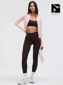 Lululemon Define Cropped Jacket Nulu BLLP-For Yoga Gym Running-Sweat-Wicking-Yoga-All Seasons Sport-Spring/Summer-Autumn/Winter-Back To School - Blissful Pink - 查看 2