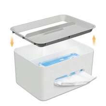 1pc Multifunctional Desktop Storage Box, Tissue Box, Drawer-Style Tissue Box, Remote Control & Miscellaneous Organizer Rack - A - View 7