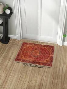 1pc Boho Style Large Area Rug, Mandala Flower Pattern, Soft & Comfortable Texture, Easy Maintenance, Non-Slip Backing, Suitable For Living Room, Bedroom, Kitchen, Dining Room, Office, Home Decor, Bedroom Decor, Room Decor And Doormat. - Redwood - View 15