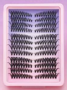 AYRMILLA 216 Cluster 8-16mm 12 Rows Comic-Style False Eyelashes D-Shaped Curled Mixed False Eyelashes Cosplay Single Cluster Lazy Person Style Natural Fairy Style Single Cluster Little Devil Style Comic-Style Curled False Eyelashes Segmented Cross Style Natural False Eyelashes Comfortable To Wear Fairy Style Novice Curled Implant False Eyelashes - C - View 6