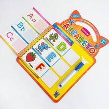 Erasable Spanish Alphabet & Numbers Practice Book Set Kids Preschool Spanish Educational Learning Workbook Reusable Dry Erase Writing Activity Book - Multicolor - View 8