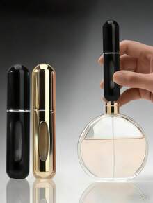 1个/2个/3个/4个/5个装 5毫升便携式香水喷雾瓶 - 可重复灌装旅行喷雾器 - 化妆品按压式分配器 - 使用方便，可重复使用的香水瓶，颜色可选：粉色、蓝色、黑色、金色、银色、浅蓝色、玫瑰红、灰色、绿色、红色 - 多色5ml - 查看 13