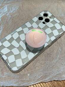 1个草莓/爱心/花朵手机支架，复古桌面支架，伸缩手机支架，防摔防滑支架，简约个性化3D气囊手机支架，男女通用 - 彩色 - 查看 11