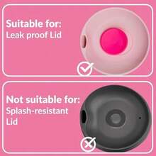 Rubber Seal Replacement For  Sliding Lid Coffee Tumbler, Silicone Sealing Ring Gaskets Seal Parts Leak-Proof Water Bottle Lid, Compatible With  SmoothSip Slider 20/12OZ (3PCS/Dark Pink) - / - Xem 5