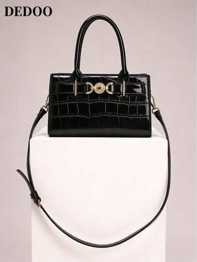 Nueva bolsa de mano de moda para mujer, bolso de tela casual, bolso cuadrado pequeño con textura de piedra para el hombro y bandolera