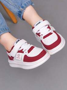 1双男女通用新款透气低帮运动鞋，软底防滑儿童滑板鞋，时尚百搭学生跑步鞋，适合春秋季的婴幼儿休闲鞋 - 紅色 - 查看 9