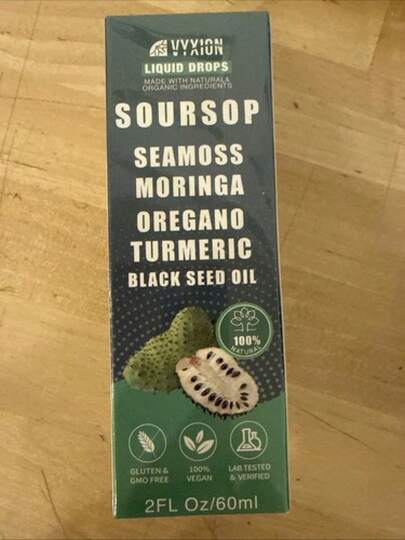 Bestseller!Vyxion Soursop Bitters Liquid Drops 10 In 1 Herbal Extracts For Overall Health.Supplement Vitamin,Free Shipping.