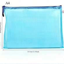 1 pezzo Scatola organizer trasparente multifunzionale con cerniera in rete sicura - impermeabile - scelta perfetta per documenti di studenti e archiviazione per ufficio, adatto per scuola, viaggio e uso in ufficio, con colore casuale, decorazione per la casa - Multicolore - Visualizzare 5