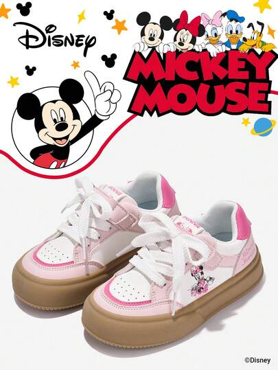 Disney Mickey Mouse 一双正版授权儿童运动鞋，适合日常穿着、节日庆典、运动和户外活动。舒适、防滑、透气。（男童运动鞋、男童休闲鞋、儿童运动鞋、女童运动鞋、女童休闲鞋）