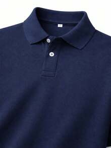 Kit Of 2 Men's Slim-Fit Polo Shirts, Comfortable, All Regular Fit, Double Button. - Black and BlueM - View 5