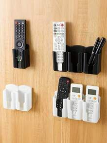 Plastic Wall-Mounted Remote Control Storage Box - Multifunctional Plastic TV/Air Conditioner Remote Control And Office Supply Storage Box. Space-Saving Design, Smooth Surface, Easy Installation, Suitable For Home And Office Storage. Simple Appearance, Easy Hardware Installation, No-Drill Wall-Mounted Storage, Multi-Purpose Bedside Storage Box. - Multicolor - View 7