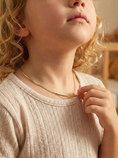 1pc Fashion Classic Gold Stainless Steel Chain Necklace Party Decoration Necklace Hip Hop Accessories Street Jewelry Accessories Gift Family And Friends Jewelry Accessories