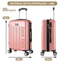 Set Maletas Kit Viaje Mano Avion 20in Con Caja  Maquillaje - Verde militar - Ver 3