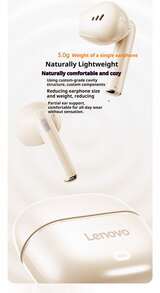 Lenovo EA175 Semi-in-ear Bluetooth Earbuds, 13mm Driver, 4-5H Playtime, Type-C Charging - 均碼 - 查看 2