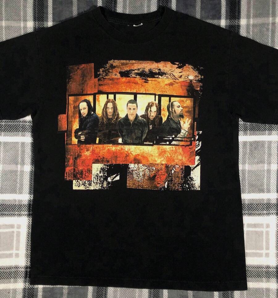 Korn - Vintage 2002 - Metal Hard Rock Band T Shirt - 黑色 - 查看 1