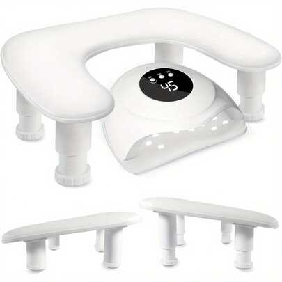 Nail Arm Rest Manicure Hand Pillow White U-Shaped Arm Rest For Nails Non-Slip Manicure Cushion For Nail Art Salon Pillow Nail Care Support Cushion