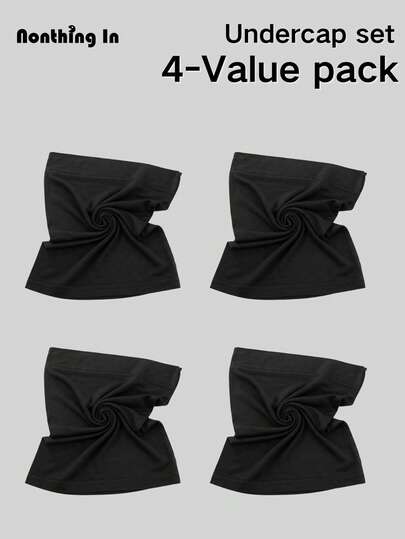 Set de 4 piezas de gorro de oración musulmán para niñas, de unicolor, transpirable y elástico, pañuelo de cabeza árabe musulmán, cobertura total, amigable con la piel, suave y elástico, adecuado para uso diario