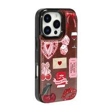 Funda Cartera Negra y Rosa con Solapa para iPhone 12, 13, 14, 15, 16, PRO, PROMAX, MINI, PLUS.Incluye ranuras para tarjetas de crédito y llaves, funda para teléfono móvil con billetera. - Marrón - Ver 7