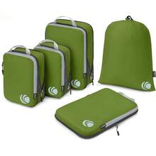 ¡RecomendadoOrganizadores de Viaje para Maletas, Juego de Bolsas Organizadoras de Viaje con Compresión, Organizadores de Viaje para Equipaje con Doble Cierre (Gris)¡Top de Temporada - Verde - Ver 2