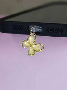 1pc Fashionable Butterfly Phone Dust Plug, Suitable As Birthday/Holiday Gift, Compatible With Type-C/Apple Interface, Cute Butterfly Dust Plug, Gift For Friends, Valentine's Day Gift, Festival Accessories Small Gift Gifts For Mother, Family, Friends, Birthday, Holiday Phone Accessories Phone Charm - Type-c - View 12