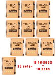 10sets Spiral Inspired Notebook With Pen - Employee Appreciation Gifts, Teacher Appreciation Gifts, Diary Notebook With Motivational Pen And Sticky Notes, Wholesale Employee Thank You Gifts, Suitable For Christmas Gifts To Employees, Colleagues, Students, Teachers, Parents - Multicolor - View 11