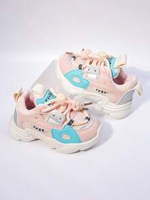 2026新款男女童鞋，网面鞋，婴儿运动鞋，男童中高帮厚底运动鞋，四季皆宜 - 粉色 - 查看 6