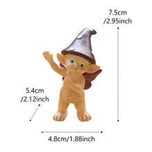 Estátua de Elfo Cogumelo Tímido da Floresta de 7,4 cm para Exterior, Estatueta Criativa de Elfo Escondido para Jardim Externo, Decoração de Jardim de Fadas, Adequada para Jardim de Fadas/Vaso/Decoração de Casa, Decoração de Canto de Quintal/Pátio, Presente para Jardineiros - Elfo Cogumelo Marrom - Ver 3