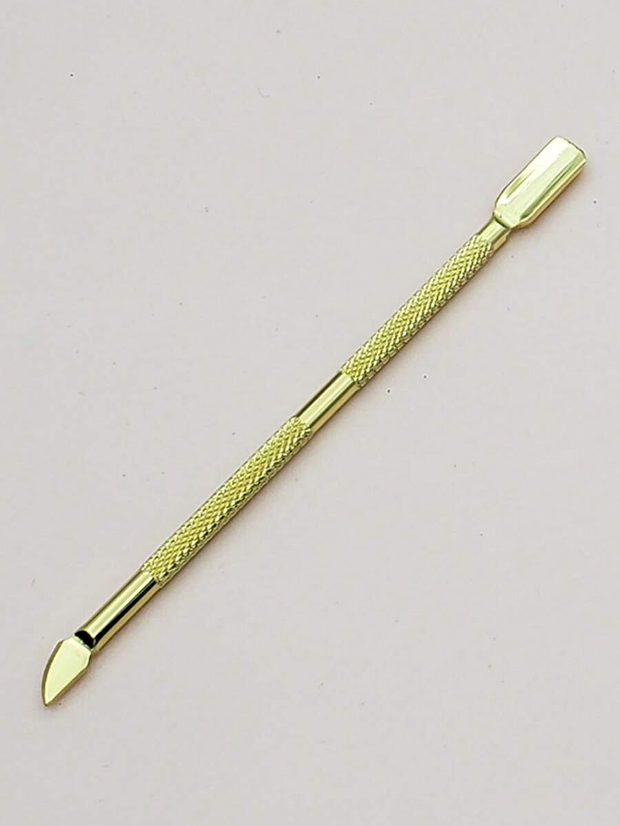 Golden Nail Cuticle Pusher Scraper Remover Stainless Steel Nail Art Pedicure Accessories Manicure Tool - Gold - View 1