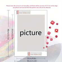 Personalized 5D Diamond Painting Kit - Full Square And Round Rhinestones, Acrylic DIY Wall Art, Ideal Valentine's Day Gift (Customized Photo) - Multicolor - View 5