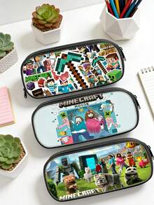 Minecraft Hộp đựng đồ dùng học tập My World dành cho học sinh tiểu học, hộp bút một lớp, chất liệu polyester, hình vuông đứng, phiên bản Hàn Quốc. - Nhiều màu - Xem 10