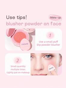 NOVO Cushion Blusher Powder Puff, Warna Natural dengan Saturasi Rendah, Hasil Akhir Matte, Cocok untuk Kencan, Tahun Baru, Riasan Sehari-hari, Tema Ulang Tahun, Awal Musim Semi, Gaya Y2K, Imut, Berkumpul dengan Teman, Warna Terbaik - 02# Almond Manis - View 9