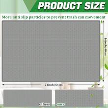 Tinideya Waterproof Trash Can Mat With Raised Edge Non Slip Under Garbage Mat Trash Can Pads Protective Silicone Rubber Tray For Kitchen To Avoid Spills Floor Scratches(Gray,15.8\ X 23.6\) - Gray158inchX236inch - View 3