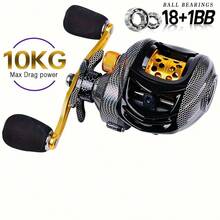 Lingkun Ultra-Lightweight Bait Reel 22lb Max Drag - Saltwater & Freshwater Spinning Fishing Reel With Magnetic Brake System, Ergonomic Handle, Lightweight Plastic Construction & Smooth Drag System For Bass, Trout, Pike, Salmon, Tuna - Left-hand Style a - View 4