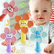 【婴儿手指玩具】婴儿吸盘手指玩具（老虎/狐狸/熊/猴子）- 纹理握柄，鼓声，摇铃声，男女宝宝圣诞礼物 - 彩色 - 查看 2