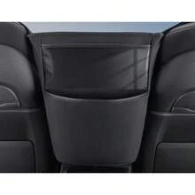 Bolsa de almacenamiento media para asiento de coche, organizador colgante de reposabrazos de coche de cuero PU, soporte para bolso multifunción, bolsillo de red, almacenamiento de pañuelos y tazas LUU5 - Marrón Cristal - Ver 7