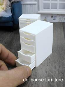 5-Drawer Mini Dresser, Portable Miniature House Cabinet - Compact Storage Drawers, Small Decor Accessory, Miniature House Furniture - 5-layer Cabinet - View 2