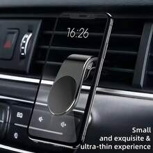 L-Shaped Magnetic Air Vent Car Phone Holder, Instant Installation On Air Vent, 360° Rotation Adjustable View, Strong Magnetic Attachment No Screen Shake, High-Quality Sturdy Design, Convenient For Navigation - Multicolor - View 6